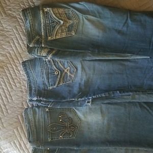 3 pair sz 16 jeans Vigoss, Amethyst, Faded Glory